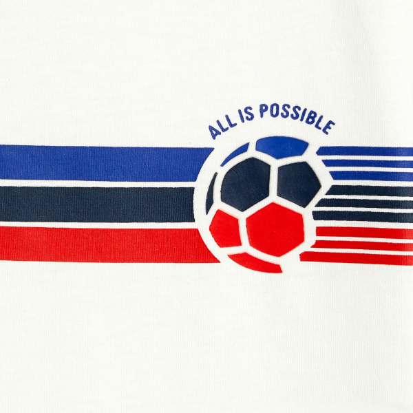 تيشيرت أبيض بأكمام قصيرة للأولاد